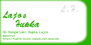 lajos hupka business card